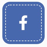 Facebookアイコンのステッチ風ボタン