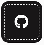 GitHubアイコンのステッチ風ボタン