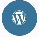 WordPressアイコンのシンプル丸ボタン